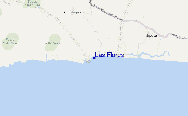 mapa de localização de Las Flores