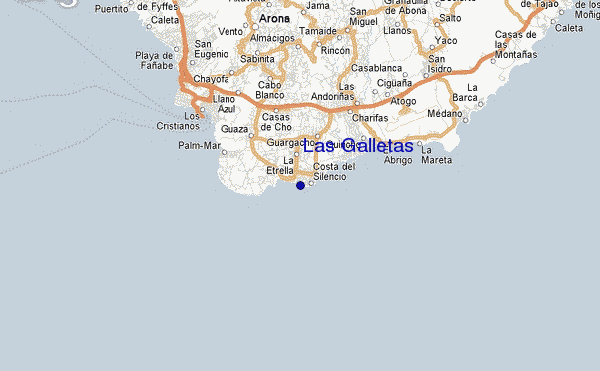 mapa de localização de Las Galletas