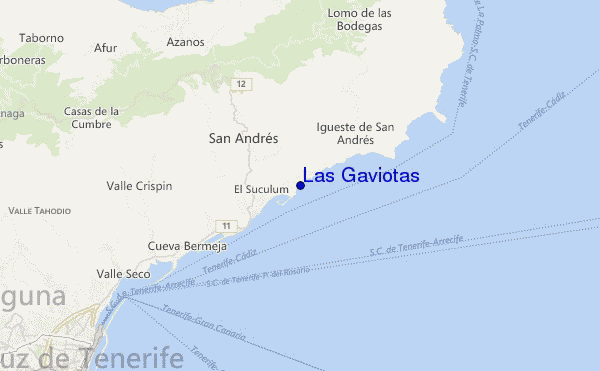 mapa de localização de Las Gaviotas
