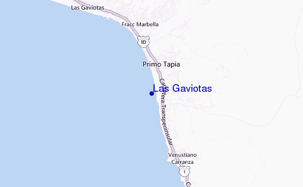 mapa de localização de Las Gaviotas