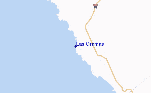 mapa de localização de Las Gramas