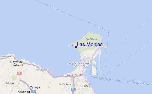 mapa de localização de Las Monjas