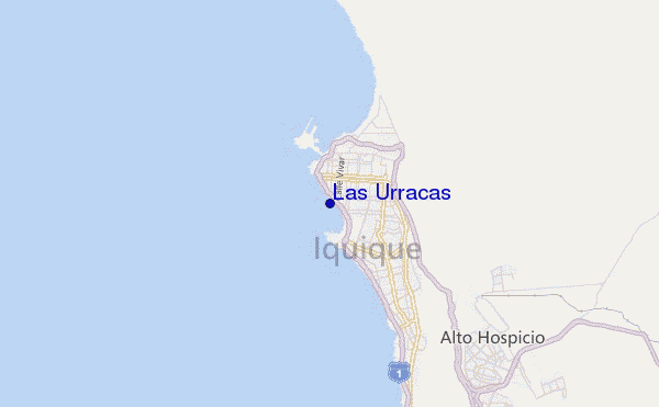 mapa de localização de Las Urracas