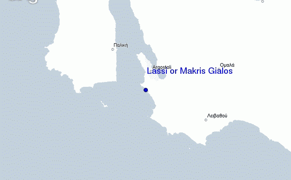mapa de localização de Lassi or Makris Gialos