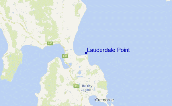 mapa de localização de Lauderdale Point