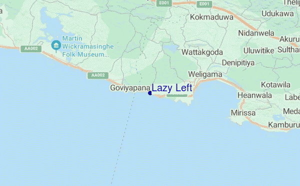 mapa de localização de Lazy Left