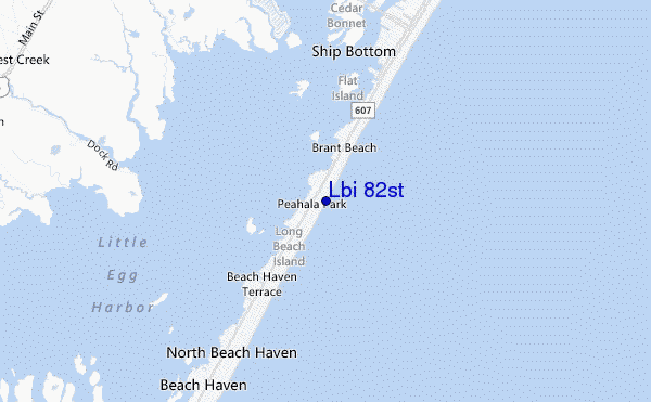 mapa de localização de Lbi 82st