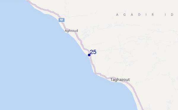 mapa de localização de 25