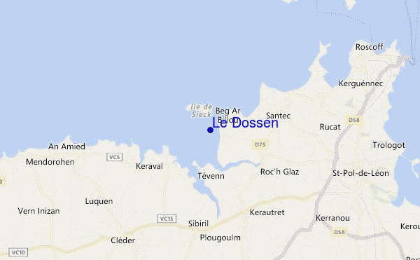 mapa de localização de Le Dossen