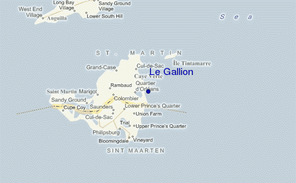 mapa de localização de Le Gallion