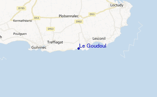 mapa de localização de Le Goudoul