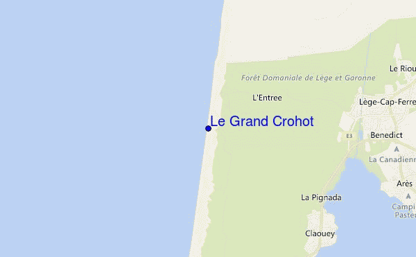 mapa de localização de Le Grand Crohot