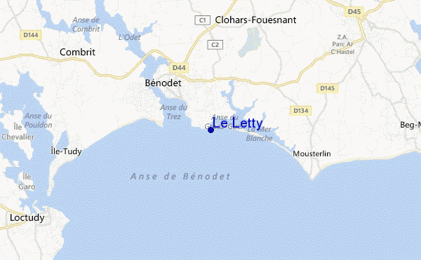mapa de localização de Le Letty