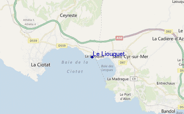 mapa de localização de Le Liouquet