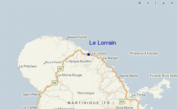 mapa de localização de Le Lorrain