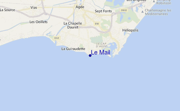 mapa de localização de Le Mail