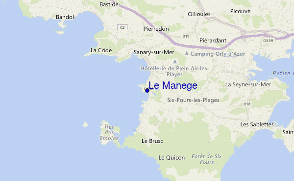 mapa de localização de Le Manege