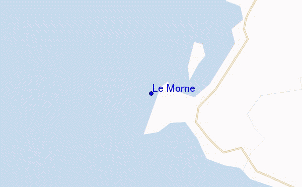 mapa de localização de Le Morne
