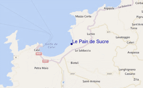 mapa de localização de Le Pain de Sucre