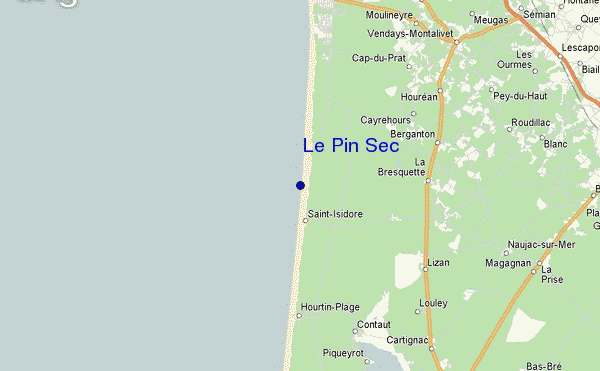 mapa de localização de Le Pin Sec