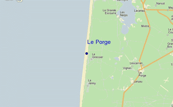 mapa de localização de Le Porge