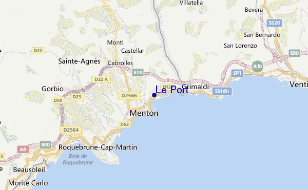 mapa de localização de Le Port