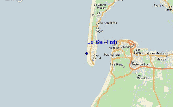 mapa de localização de Le Sail Fish