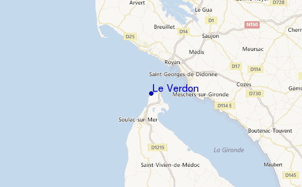 Le Verdon Location Map
