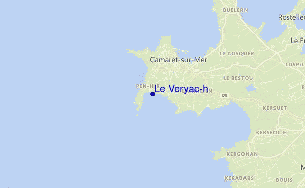 mapa de localização de Le Veryac'h