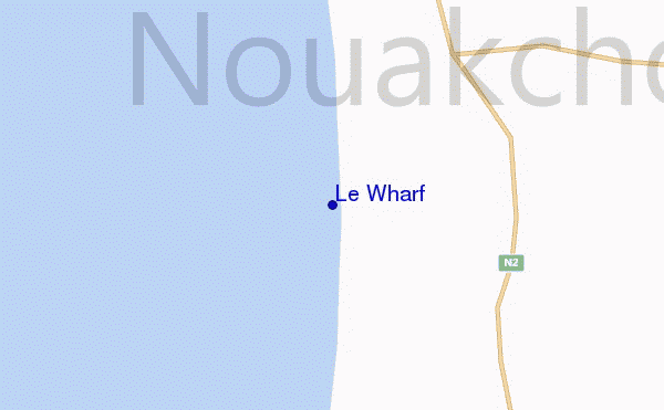 mapa de localização de Le Wharf