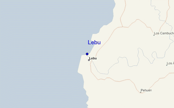 mapa de localização de Lebu