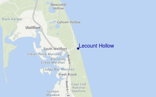 mapa de localização de Lecount Hollow