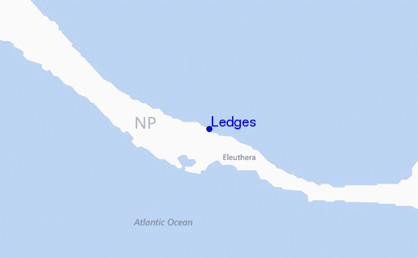 mapa de localização de Ledges