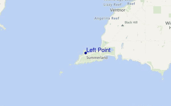 mapa de localização de Left Point