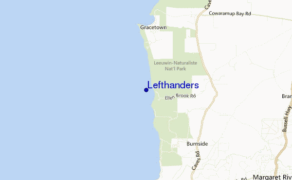 mapa de localização de Lefthanders