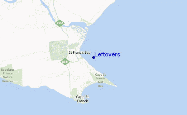 mapa de localização de Leftovers