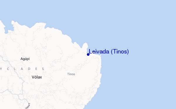 mapa de localização de Leivada (Tinos)