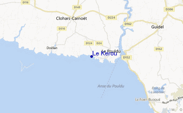 mapa de localização de Le Kerou