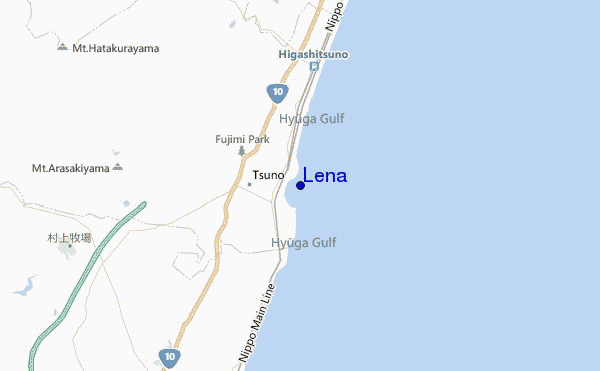 mapa de localização de Lena