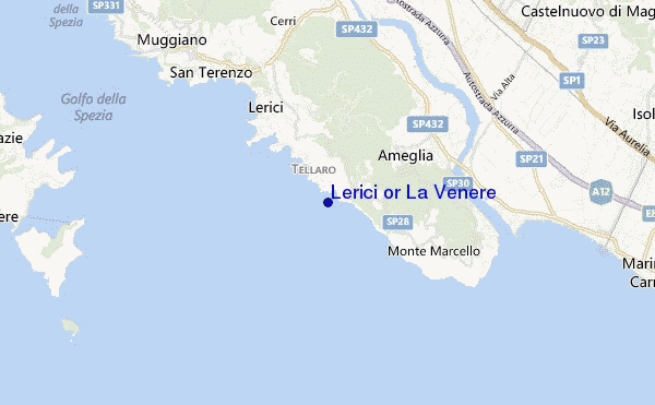 mapa de localização de Lerici or La Venere