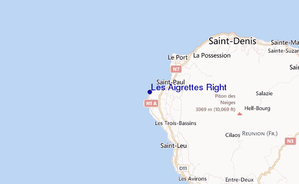 Les Aigrettes Right Location Map