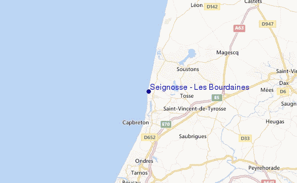 Seignosse - Les Bourdaines Location Map