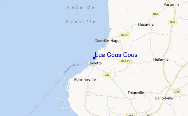 mapa de localização de Les Cous Cous