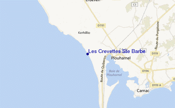 mapa de localização de Les Crevettes Ste Barbe