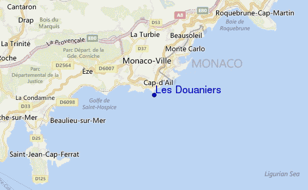 mapa de localização de Les Douaniers
