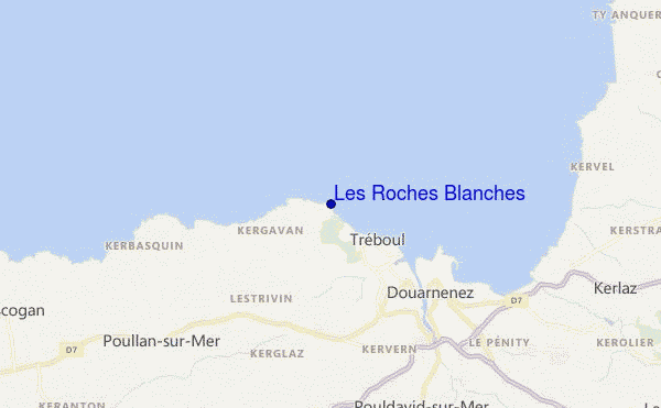mapa de localização de Les Roches Blanches