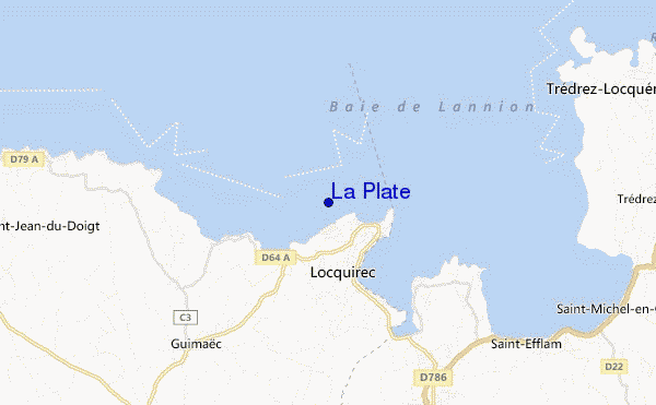 mapa de localização de La Plate