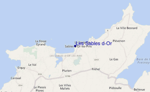 mapa de localização de Les Sables d'Or
