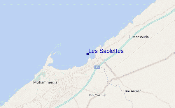 mapa de localização de Les Sablettes