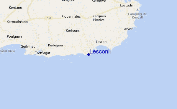 mapa de localização de Lesconil